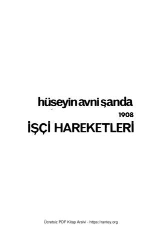 Şanda 1908 İşçi Hareketleri Gözlem Yayınları