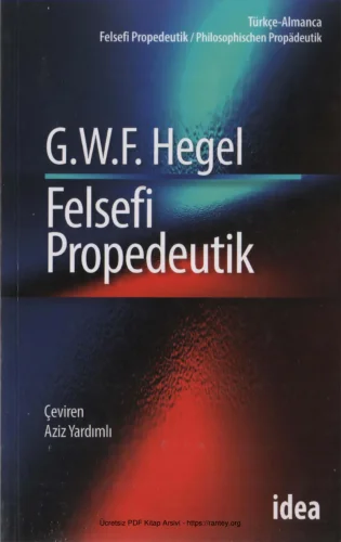 Felsefi Propedeutik İdea Yayınları