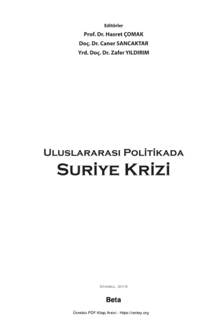 Caner Sancaktar vd Uluslararası Politikada Suriye Krizi