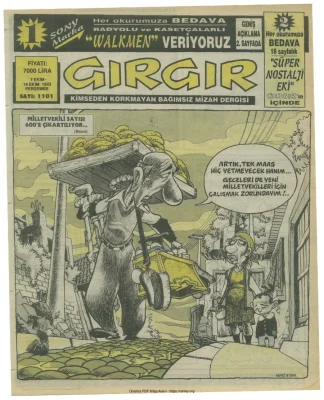 GırGır 1993 Sayı 1101 kitap kapağı