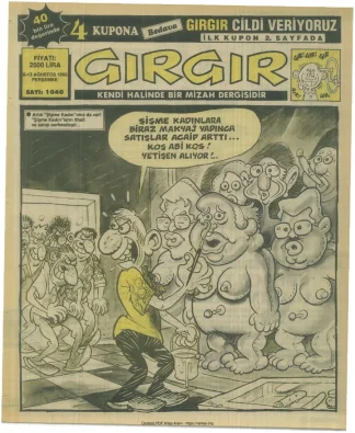 GırGır 1992 Sayı 1040 kitap kapağı