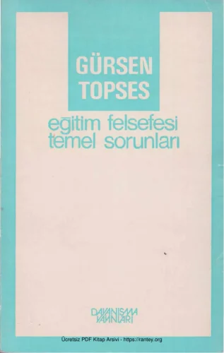Eğitim Felsefesi Temel Sorunları Dayanışma Yayınları