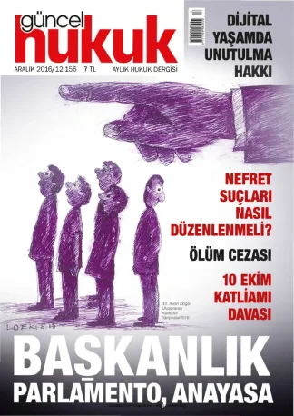 Güncel Hukuk Sayı 156 - Aralık 2016 kitap kapağı