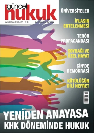 Güncel Hukuk Sayı 155 - Kasım 2016 kitap kapağı