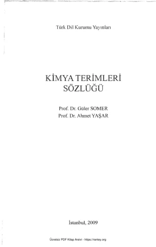 Ahmet Yasar Kimya Terimleri Sözlüğü