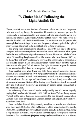 Leyla Pekcan Memorable Encounters With Atatürk Peter Lang Edition Nermin Abadan Unat