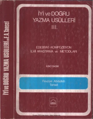 Tansel İyi ve Doğru Yazma Usulleri Cilt III Kubbealtı Yayınları kitap kapağı