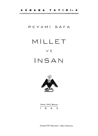 Millet ve İnsan Akbaba Yayınları kitap kapağı