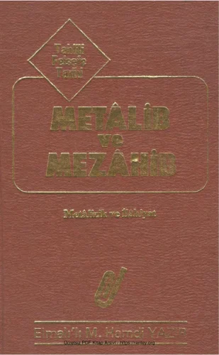 Gabriel Seailles Elmalılı M Hamdi Felsefe TarihiMetalib Ve Mezahib
