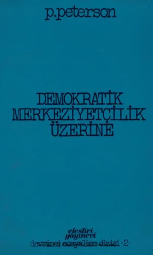 Demokratik Merkeziyetçilik Üzerine kitap kapağı