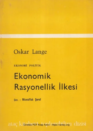 Ekonomide Rasyonellik İlkesi kitap kapağı