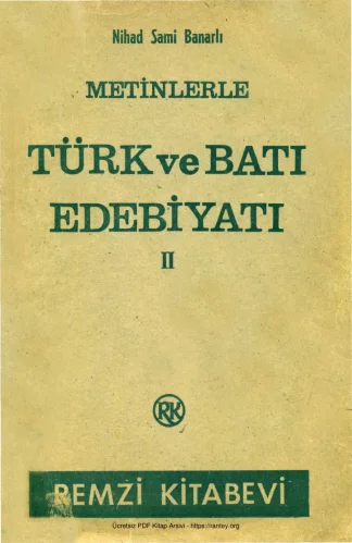 Banarlı Metinlerle Türk ve Batı Edebiyatı 2 Remzi Kitabevi kitap kapağı