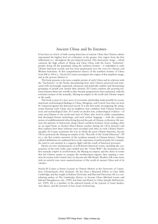 Cosmo Ancient China and its Enemies Cambridge University Press