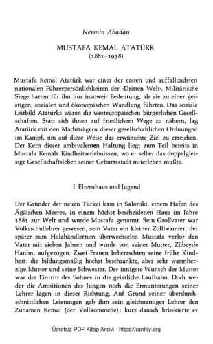 Unat Mustafa Kemal Atatürk 1881 1938