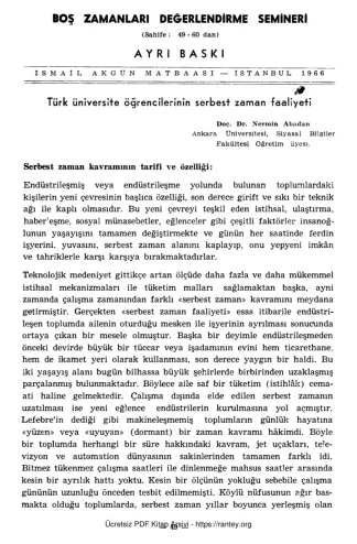 Unat Boş Zamanları Değerlendirme Seminerleri