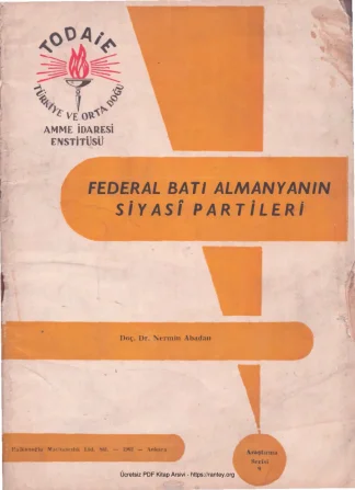 Fegeral Batı Almanyanın Siyasi Partileri TODAİE Yayınlar