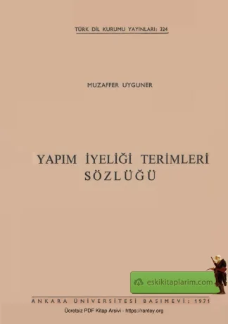 Yapım İyeliği Terimleri Sözlüğü TDK Yayınları