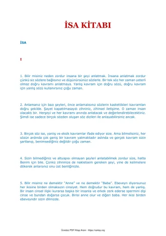 İsa Kitabı 1 kitap kapağı