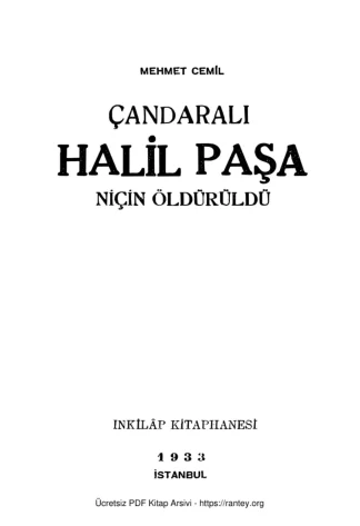 Çandarlı Halil Paşa Niçin Öldürüldü