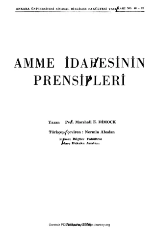 Amme İdaresinin Prensipleri