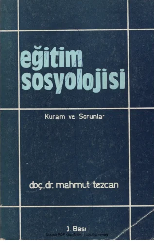 Eğitim Sosyolojisi Kuram ve Sorunlar kitap kapağı