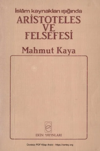 Aristoteles ve Felsefesi Ekin Yayınları kitap kapağı