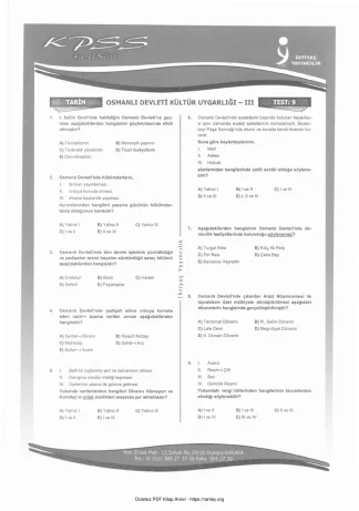 İHTİYAÇ TARİH TEST9