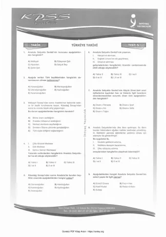 İHTİYAÇ TARİH TEST5