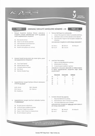 İHTİYAÇ TARİH TEST12