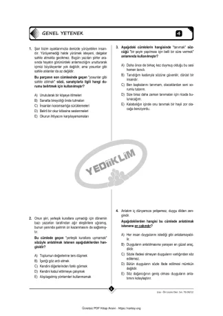 yediiklim kpss onlisans deneme sinavi