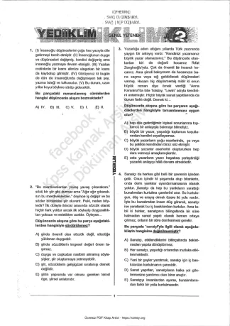 Yediiklim 2014 TG 2 GyGk