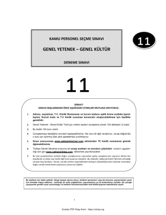 yaklasim kpss onlisans deneme sinavi