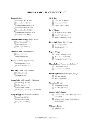 Reading Checklist kitap kapağı