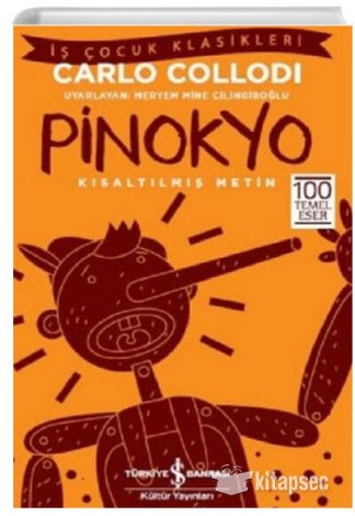 Pinokyo Kısaltılmış Metin Carlo Collodi kitap kapağı
