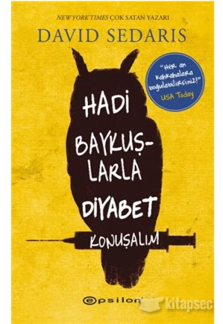 Hadi Baykuşlarla Diyabet Konuşalım David Sedaris kitap kapağı