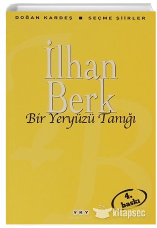 Bir Yeryüzü Tanığı İlhan Berk kitap kapağı