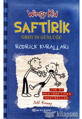 Saftirik Greg`in Günlüğü 2 Rodrick Kuralları Jeff Kinney kitap kapağı