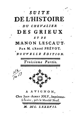 Histoire de Manon Lescaut